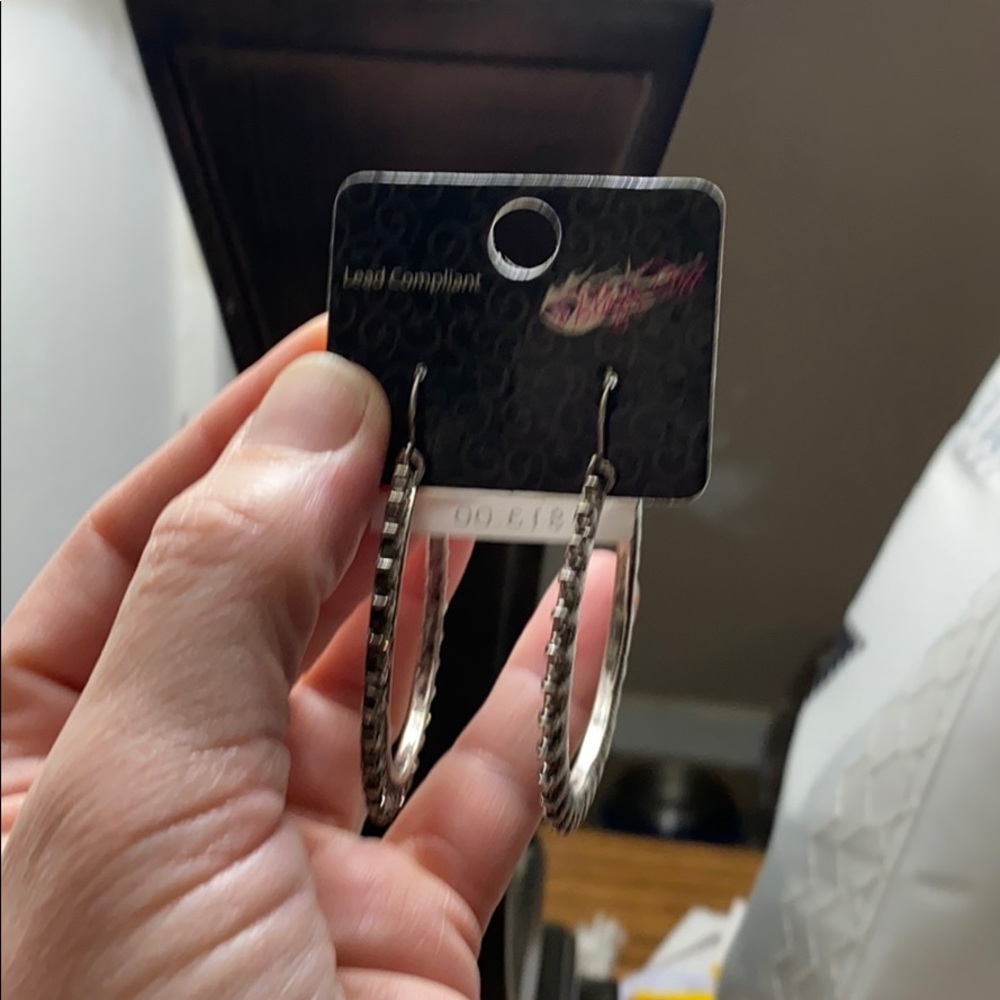 Super adorable rhinestone hoops